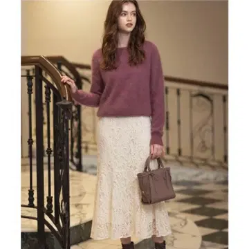 미사용 새상품 택 포함 Noela 몰 레이스 머메이드 스커트