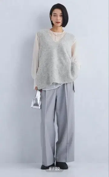 그린 레이블 릴랙싱 알파카 믹스 샤기 베스트