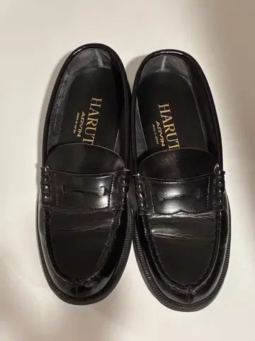 HARUTA 블랙 로퍼 24EEE