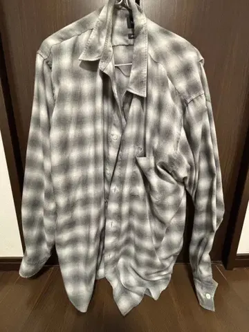 옴브레 체크 셔츠