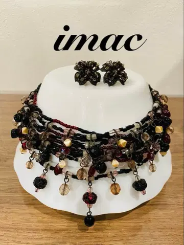 imac 초커 비즈 목걸이 귀찌