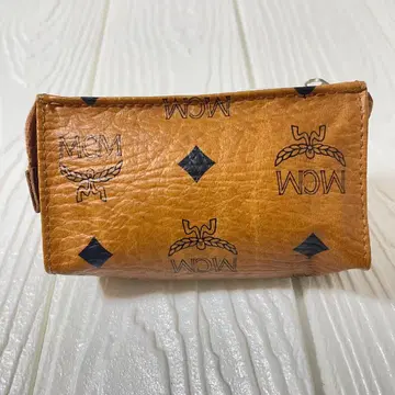 MCM 로고 프린트 브라운 파우치