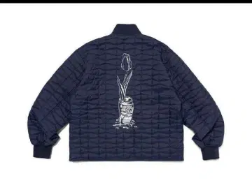 Wasted Youth Quilt Puff Jacket 'Navy'