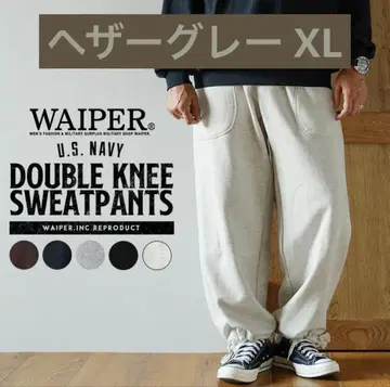 WAIPER.inc 미군 US NAVY 더블니 스웨트 팬츠 XL