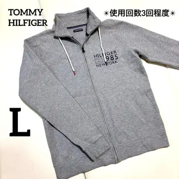 새상품급 TOMMY HILFIGER 남성용 L 풀 집업 후드티 그레이