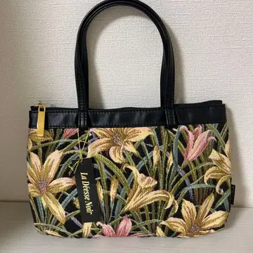 라 데스 누아르 셔닐 직조 파우치 백 미니 백 백합 패턴