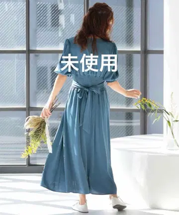 매트 새틴 롱 원피스 haremode