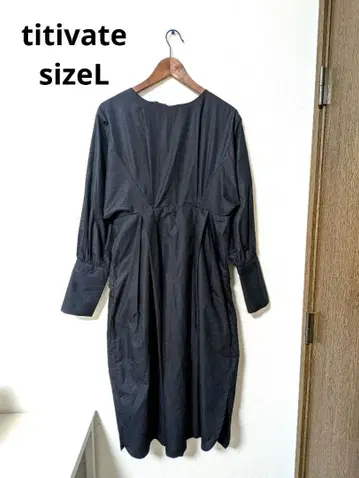 컨디션 최상 titivate 티티베이트 긴팔 돌먼 소매 롱 원피스 L