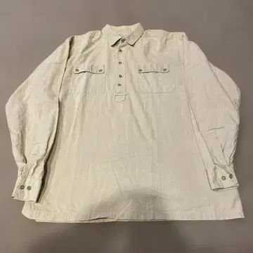 구제 의류 코튼 풀오버 박스 셔츠