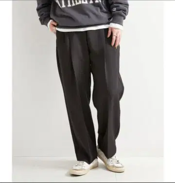 클리어 크로스백 밴딩 턱 트라우저 프리 사이즈