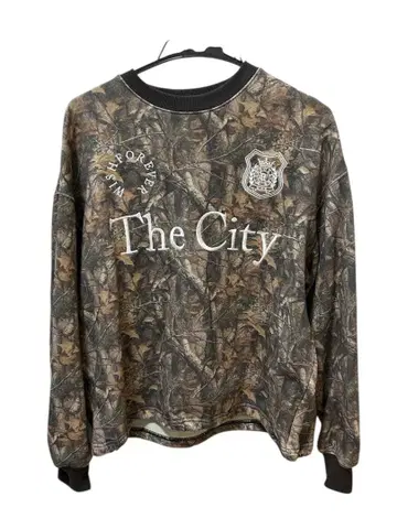 WISH FOR EVER 카모 패턴 맨투맨 SMALL