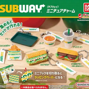 미니어처 참 전 6종 세트 SUBWAY 가챠