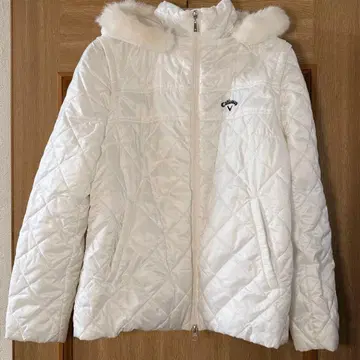 새상품급 Callaway 여성용 다운 자켓 화이트 퍼 포함