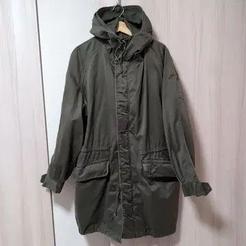 실물 80s 유로 빈티지 프랑스군 M64 스텐실 후드티 코트