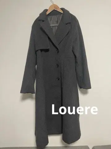 Louere 허리 쉐이프 플레어 체스터 코트 L 사이즈 다크 그레이