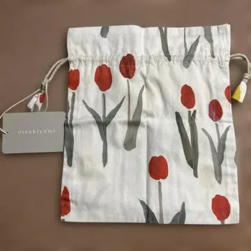 새상품 미사용 otsukiyumi 리버서블 파우치 튤립 패턴