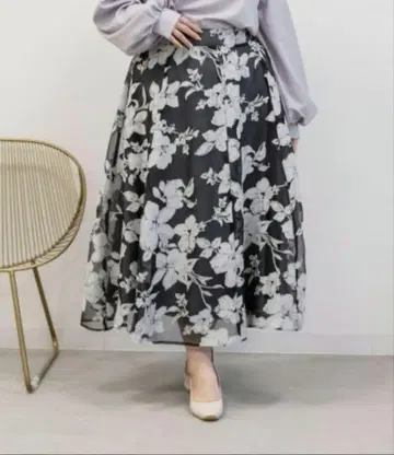 clette 시어 꽃무늬 스커트