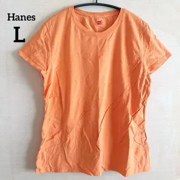 Hanes 오렌지 T셔츠 L사이즈 반팔