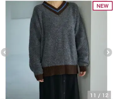 시마무라 다나카 리나 * mysa 니트 풀오버 M 다크 그레이