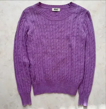 [ 새상품급 ] 론 헤르만 케이블 니트 스웨터 XS 퍼플
