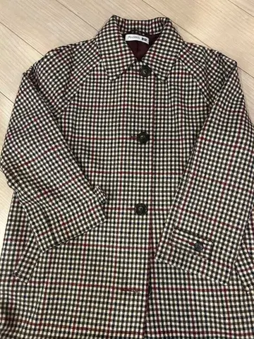 UNIQLO JW 콜라보 체크 무늬 롱 코트