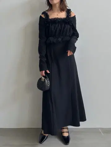 dazzlin 튤 개더 뷔스티에 컷 원피스