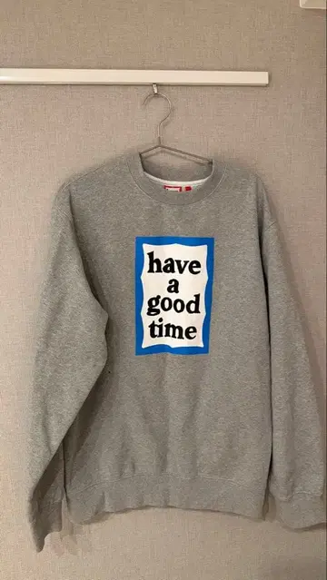 have a good time 그레이 맨투맨