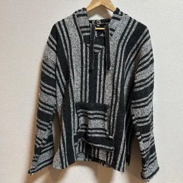 멕시칸 후드티 화이트 블랙 남성용 L 사이즈