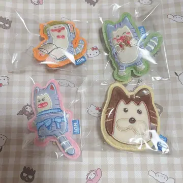 멜로와 타비 통통 귀여운 아플리케 배지 누이 핑