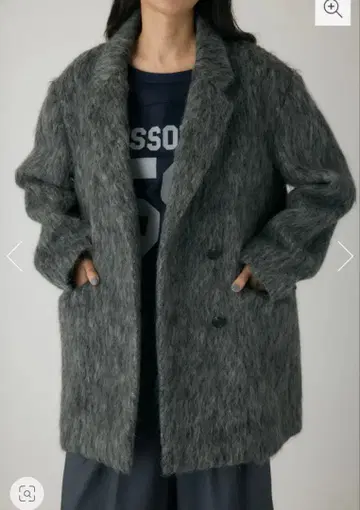 새상품 crie conforto 샤기 패딩 숄더 코트