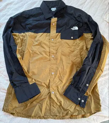 인기 The North Face 긴팔 셔츠 블랙/카키