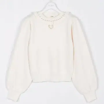 evelyn 하트컷 니트 화이트