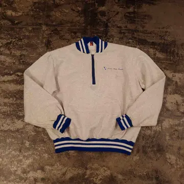 RENNOC USA제 하프 지퍼 자수 맨투맨 그레이 L 4792