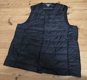 유니클로 다운 베스트 퀼팅 블랙 L