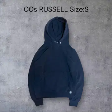 00s RUSSELL 리버스 타입 후드티 후디 블랙 S 러셀