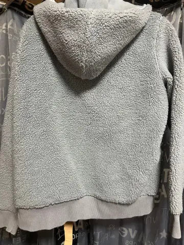 그레이 플리스 후드티 자켓 L 사이즈
