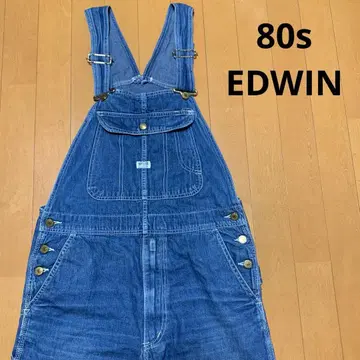 80s 에드윈 EDWIN 데님 셀 오버롤
