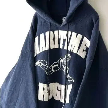 USA제 Lee MARITIME 맨투맨 후드티 2XL 네이비 구제 의류