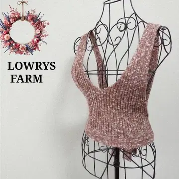 로리즈팜 니트 뷔스티에 NEO 모리걸 레이어드 리본 Y2K