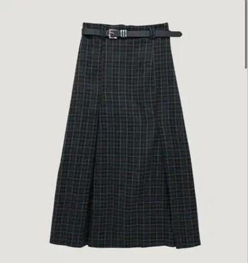 bargiee 초코 민트 체크 스커트