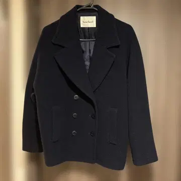 Banner Barrett 네이비 더블 브레스트 울 코트