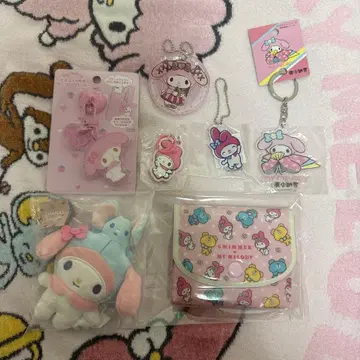 마이멜로디 산리오 묶음 판매 SWIMMER 메지루시 액세서리 아크링 키링