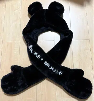 디즈니 머플러 캡 미키 블랙 블랙