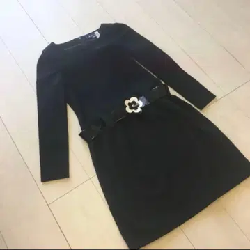 M'S GRACY 꽃 벨트 블랙 원피스 36