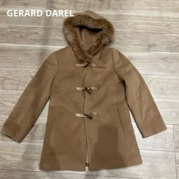 [ 새상품급 ] GERARD DAREL 카멜 코트 퍼 포함