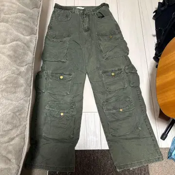 올리브 그린 카고 팬츠 M 밀리터리