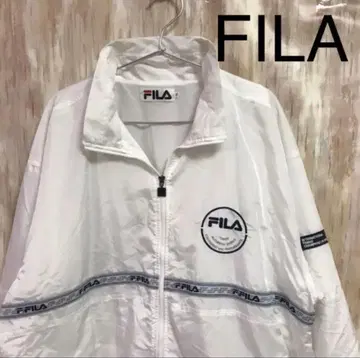 FILA 화이트 나일론 자켓