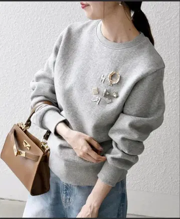 SHIPS any 속기모 비쥬 크루넥 컴팩트 풀오버