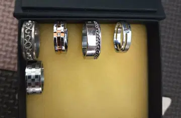 실버 반지 5개 세트 남성용