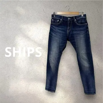 즉전력 데님! SHIPS 워시 가공 스트레치 슬림 핏 청바지
